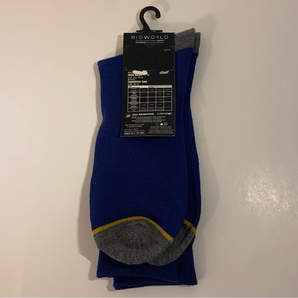 🐉 [2/$25] BIOWORLD DRAGON BALL FIGHTER Z BLUE CREW SOCKS - MEN'S SHOE SIZE 8-12 - Picture 3 of 8
